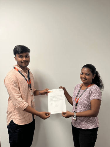 Our students receive certificates from certified training experts