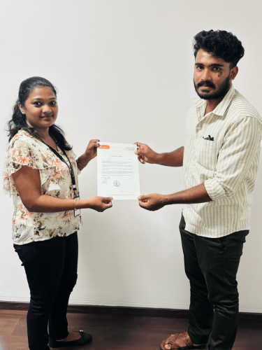 Our students receive certificates from certified training experts