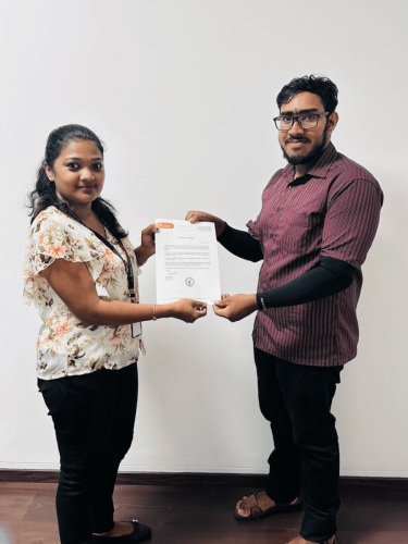 Our students receive certificates from certified training experts