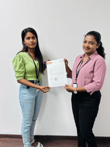 Our students receive certificates from certified training experts