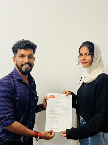 Our students receive certificates from certified training experts