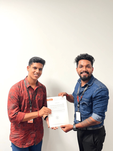 Our students receive certificates from certified training experts