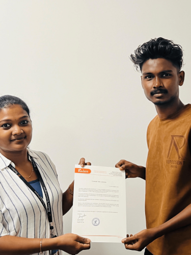 Our students receive certificates from certified training experts