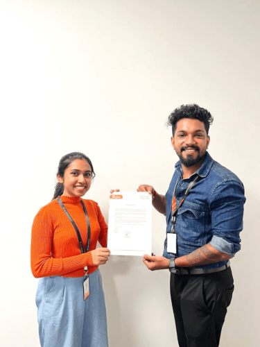 Our students receive certificates from certified training experts