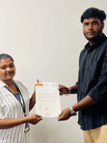 Our students receive certificates from certified training experts