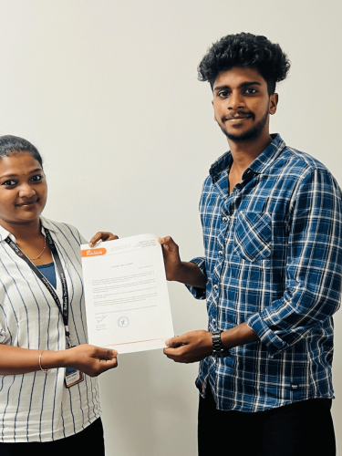 Our students receive certificates from certified training experts