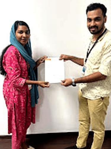 Our students receive certificates from certified training experts