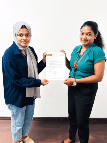 Our students receive certificates from certified training experts