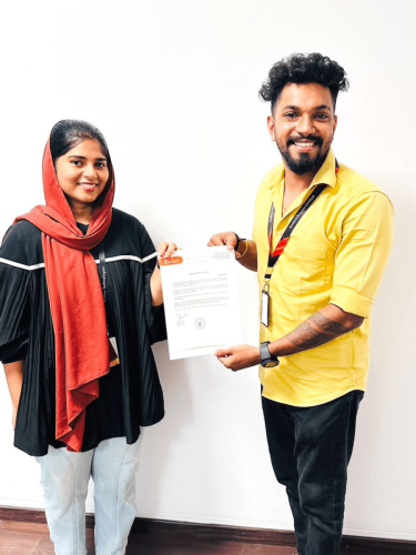 Our students receive certificates from certified training experts