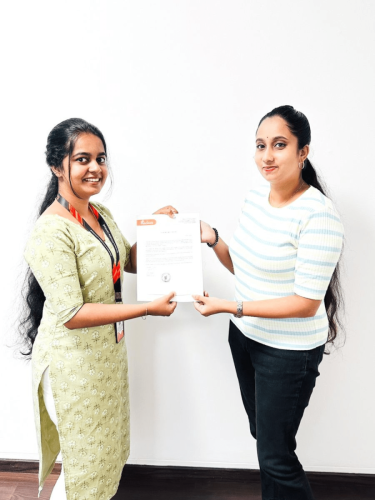 Our students receive certificates from certified training experts