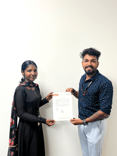 Our students receive certificates from certified training experts