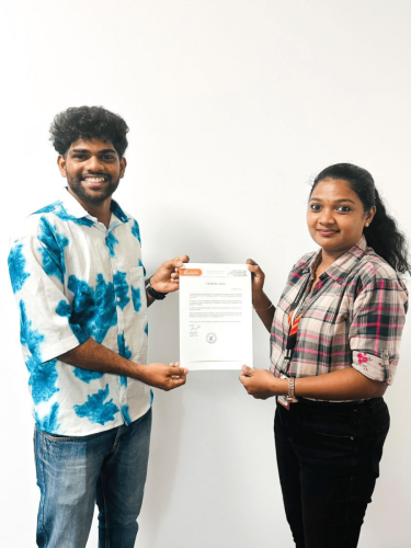 Our students receive certificates from certified training experts